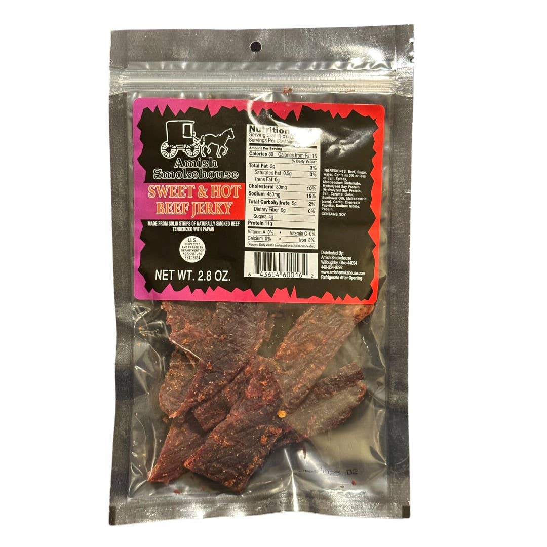 Sweet & Hot Beef Jerky 2.8oz Bag