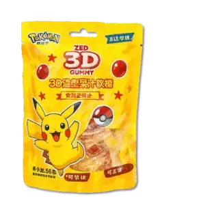 Pokemon ZED 3D Juice Gummy - Cola Flavor Yellow 56g